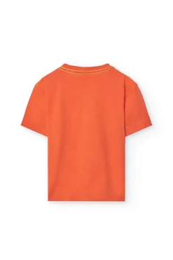 Maglietta a maglia per bambino di colore arancione
