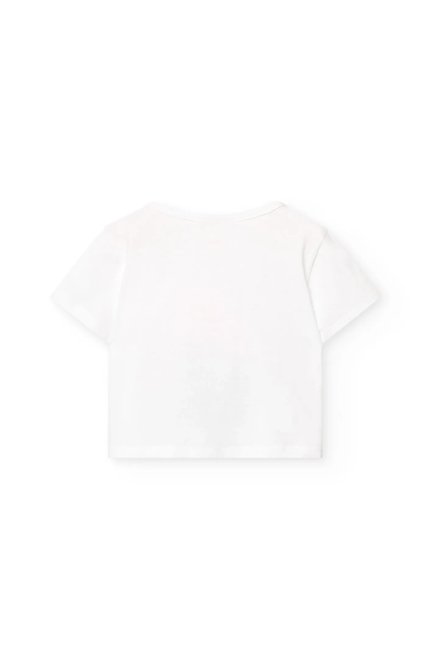 Maglietta a maglia per bambina di colore bianco.
