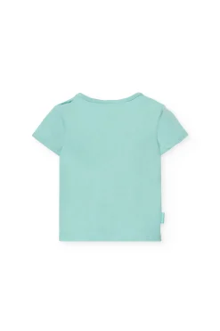Maglietta a maglia per bambina in colore verde