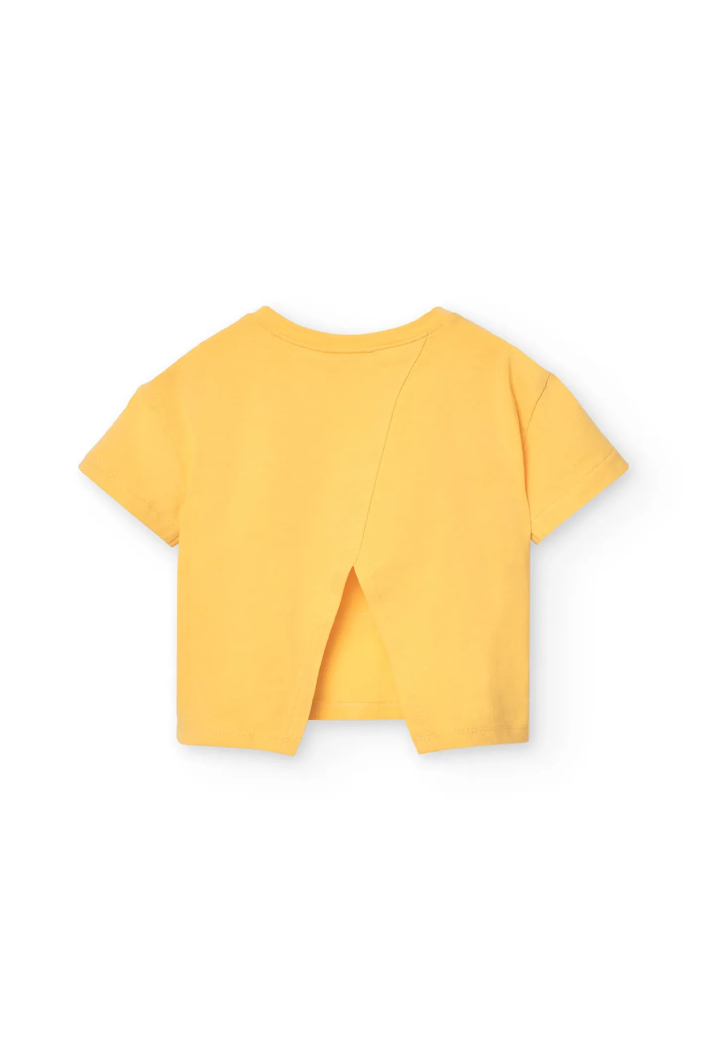 Maglietta a maglia per bambina in colore giallo