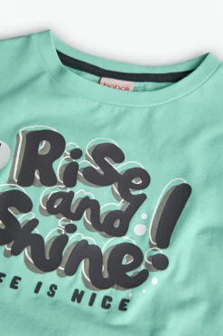 Maglietta a maglia per bambino in colore acqua