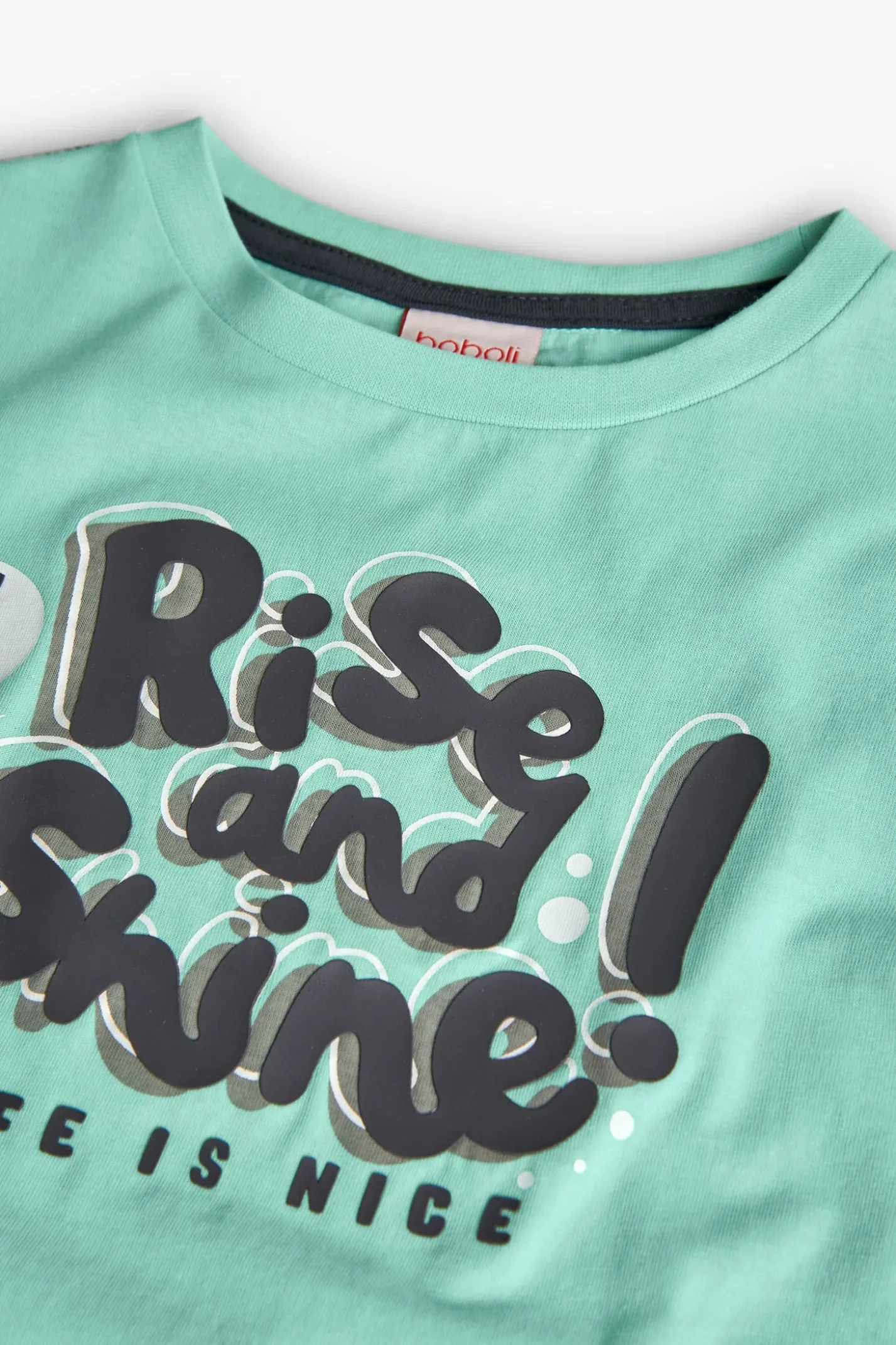 Maglietta a maglia per bambino in colore acqua