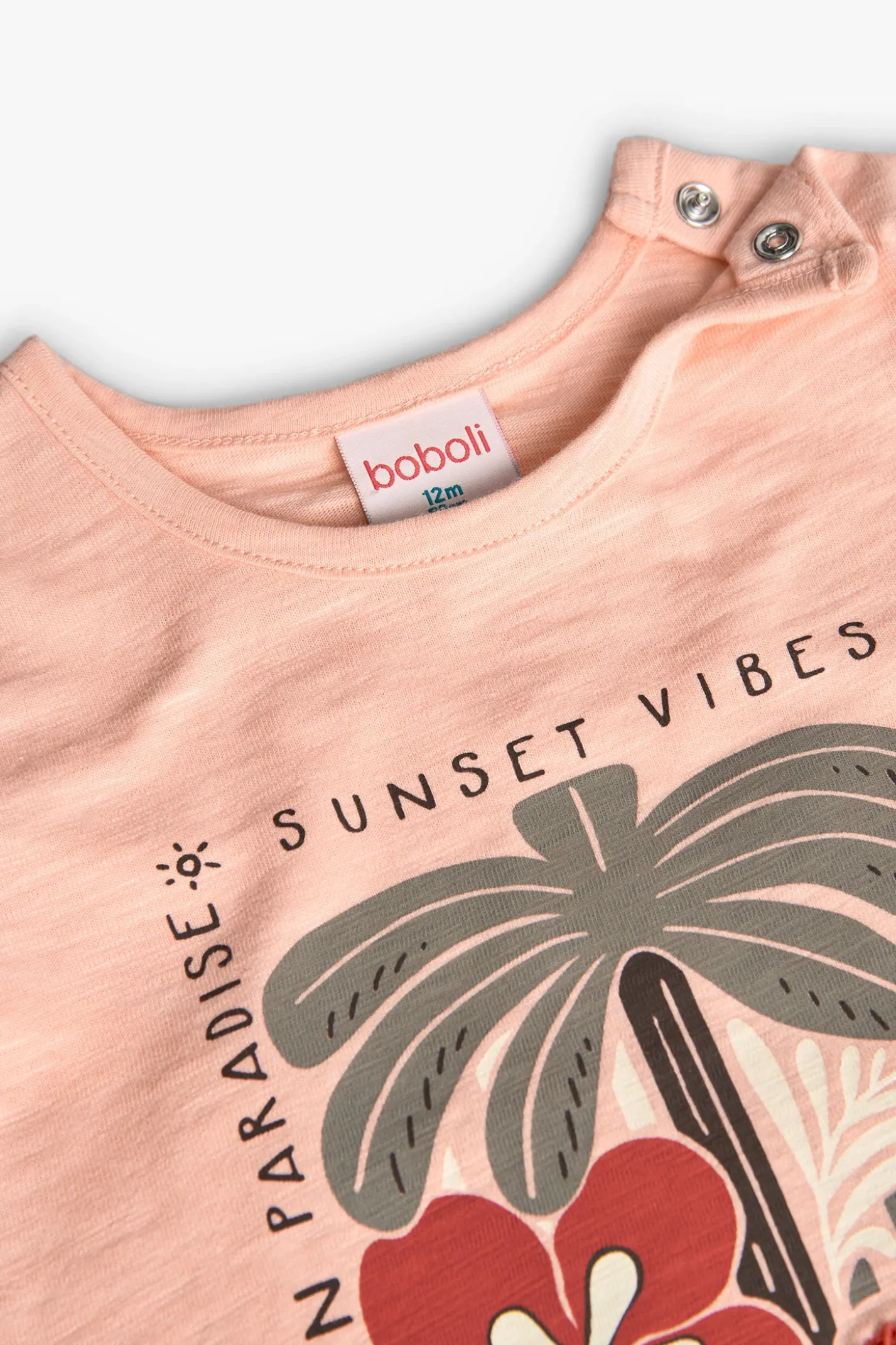 Maglietta a maglia per bambina in colore salmone