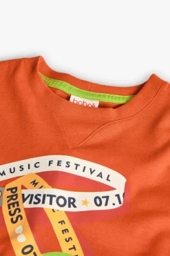 Maglietta a maglia per bambino di colore arancione