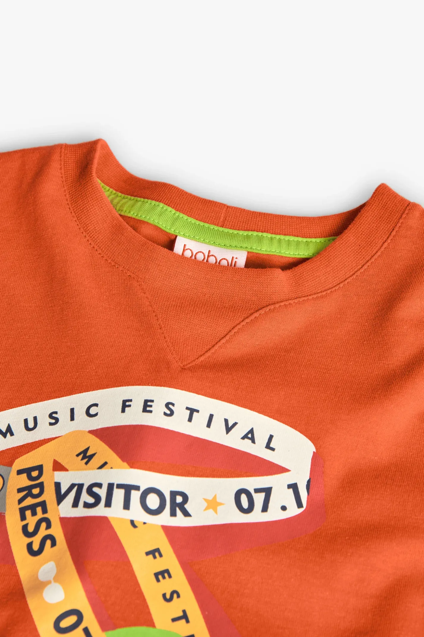 Maglietta a maglia per bambino di colore arancione