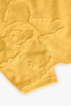 Maglietta a maglia per bambina in colore giallo