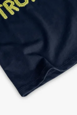 Maglietta a maglia per bambina in colore blu marino