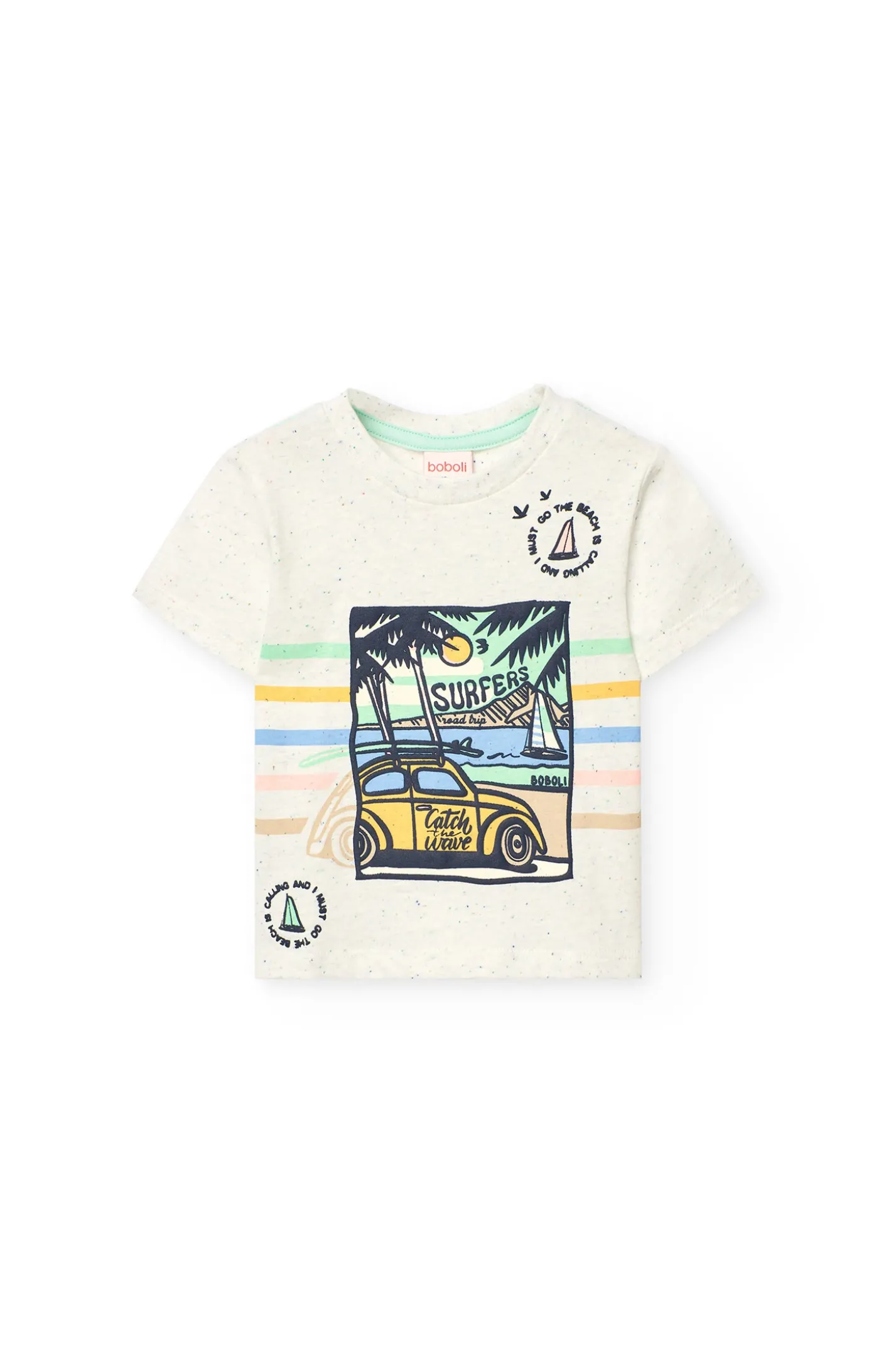 Maglietta a maglia per neonato in bianco