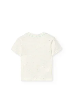 Maglietta a maglia per neonato in bianco
