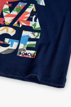 Maglietta a maglia per neonato in blu marino