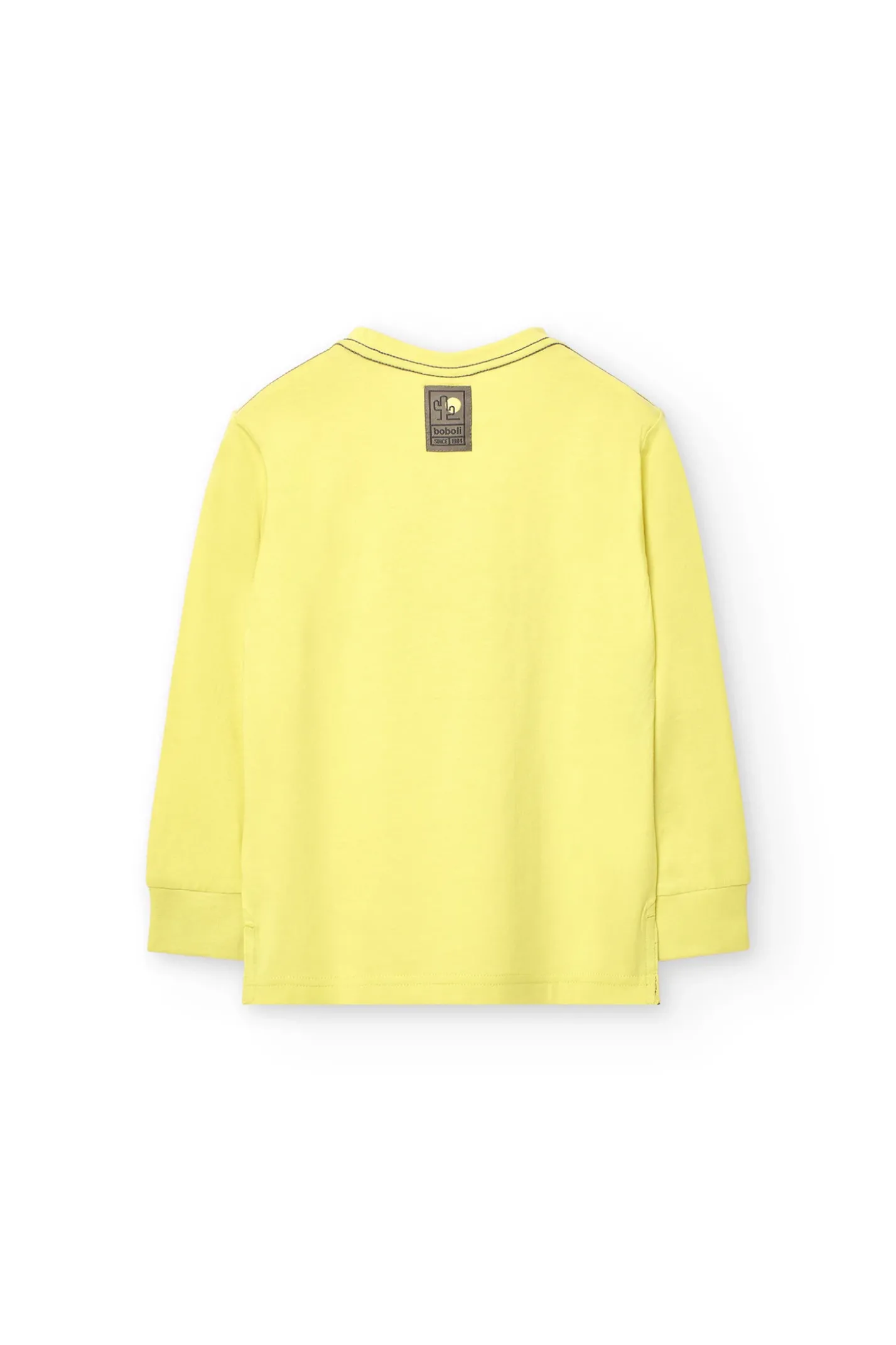 Maglietta a maniche lunghe per bambino in maglia verde.
