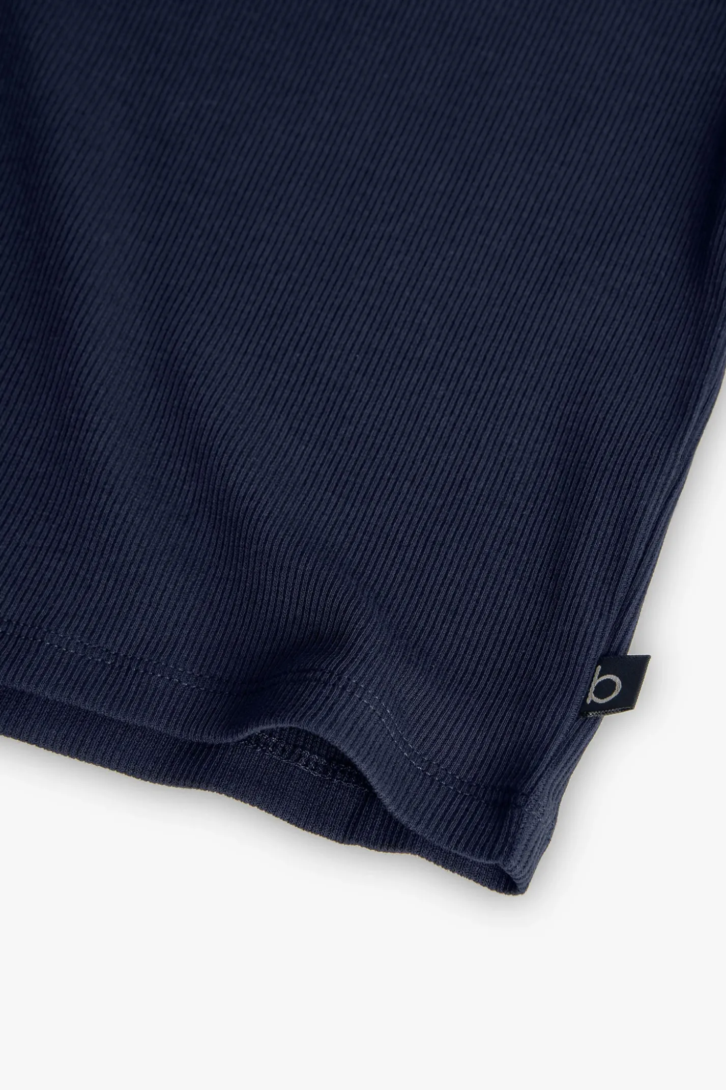 Maglietta basic in jersey per bambina di colore blu navy