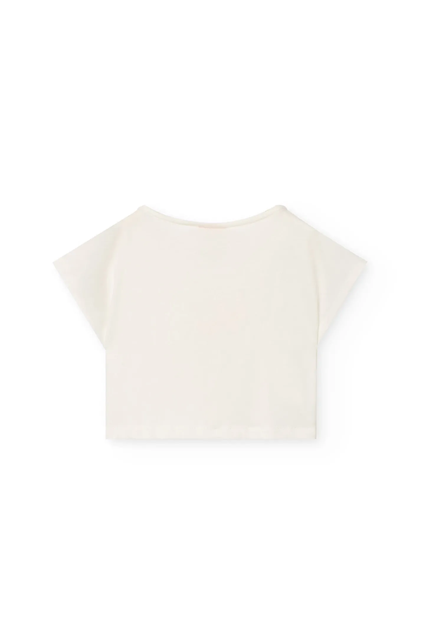 Maglietta in jersey liscio per bambina di colore bianco