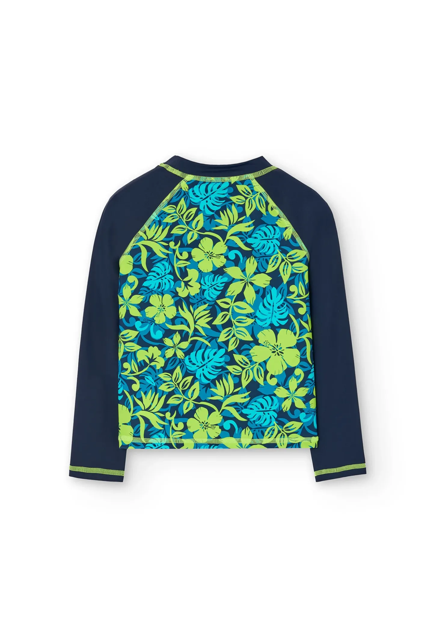 Maglietta in maglia di poliammide per bambina di colore blu marino