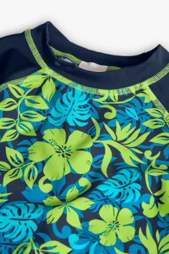 Maglietta in maglia di poliammide per bambina di colore blu marino