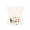 Maglietta in maglia per bambina bianca combinata