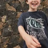 Maglietta in maglia per bambina di colore grigio.