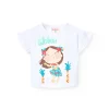 Maglietta in maglia per bambina in colore bianco