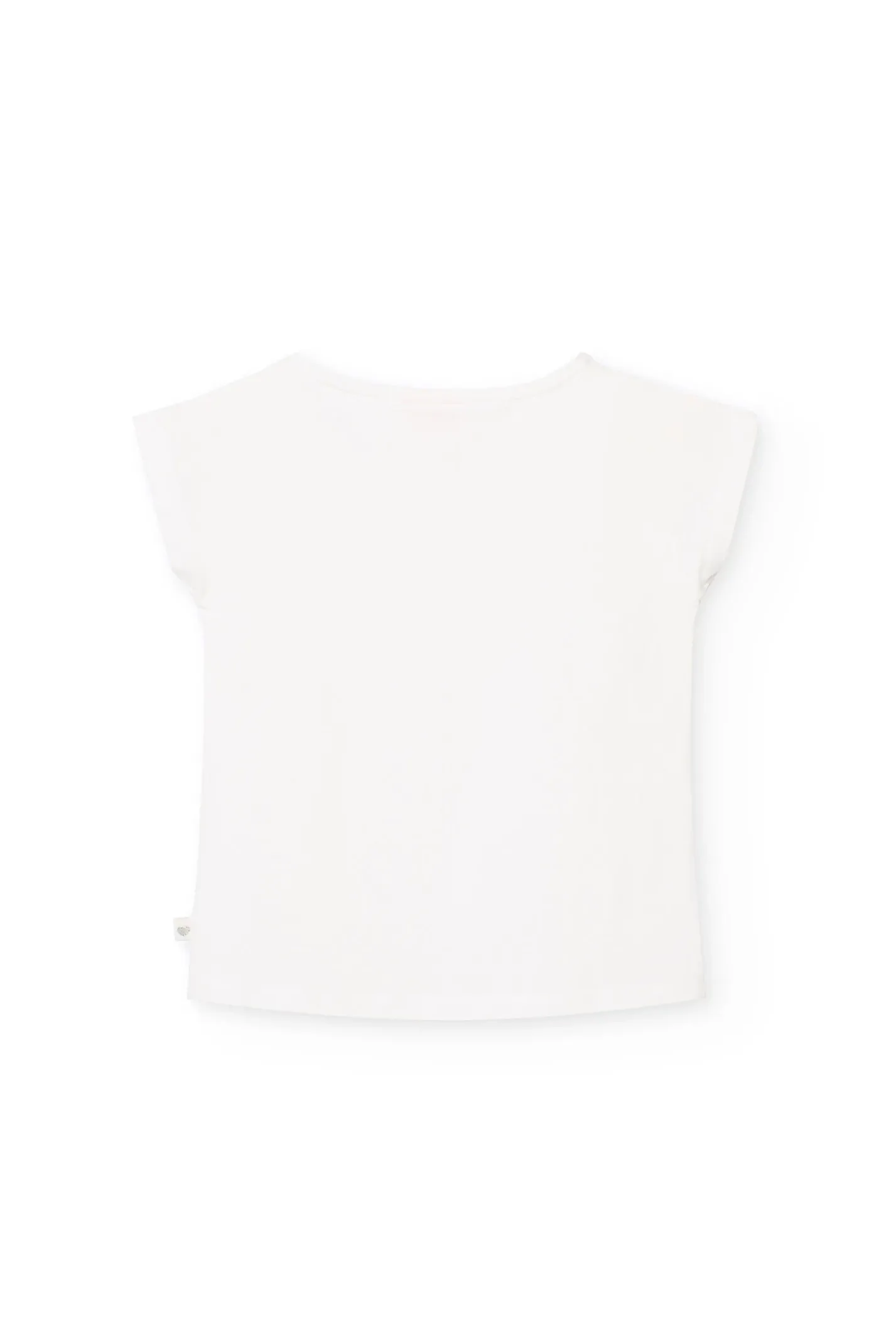 Maglietta in maglia per bambina con stampa in vari colori.