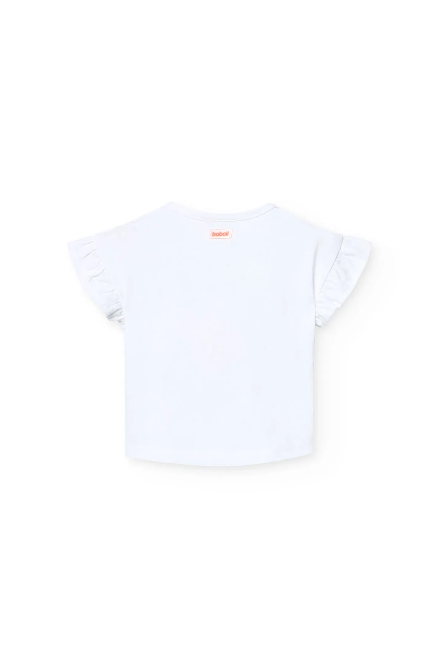 Maglietta in maglia per bambina in colore bianco