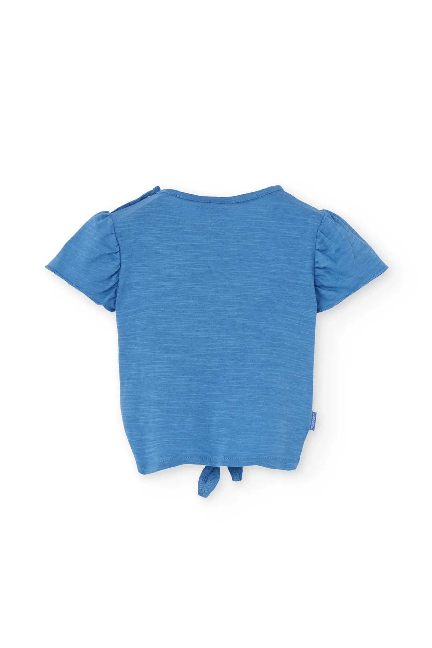 Maglietta in maglia per bambina di colore blu.