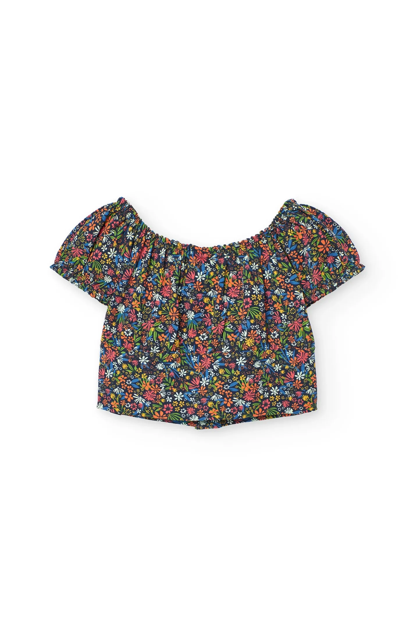 Maglietta in maglia per bambina con stampa