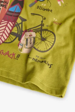 Maglietta in maglia per bambino colore verde