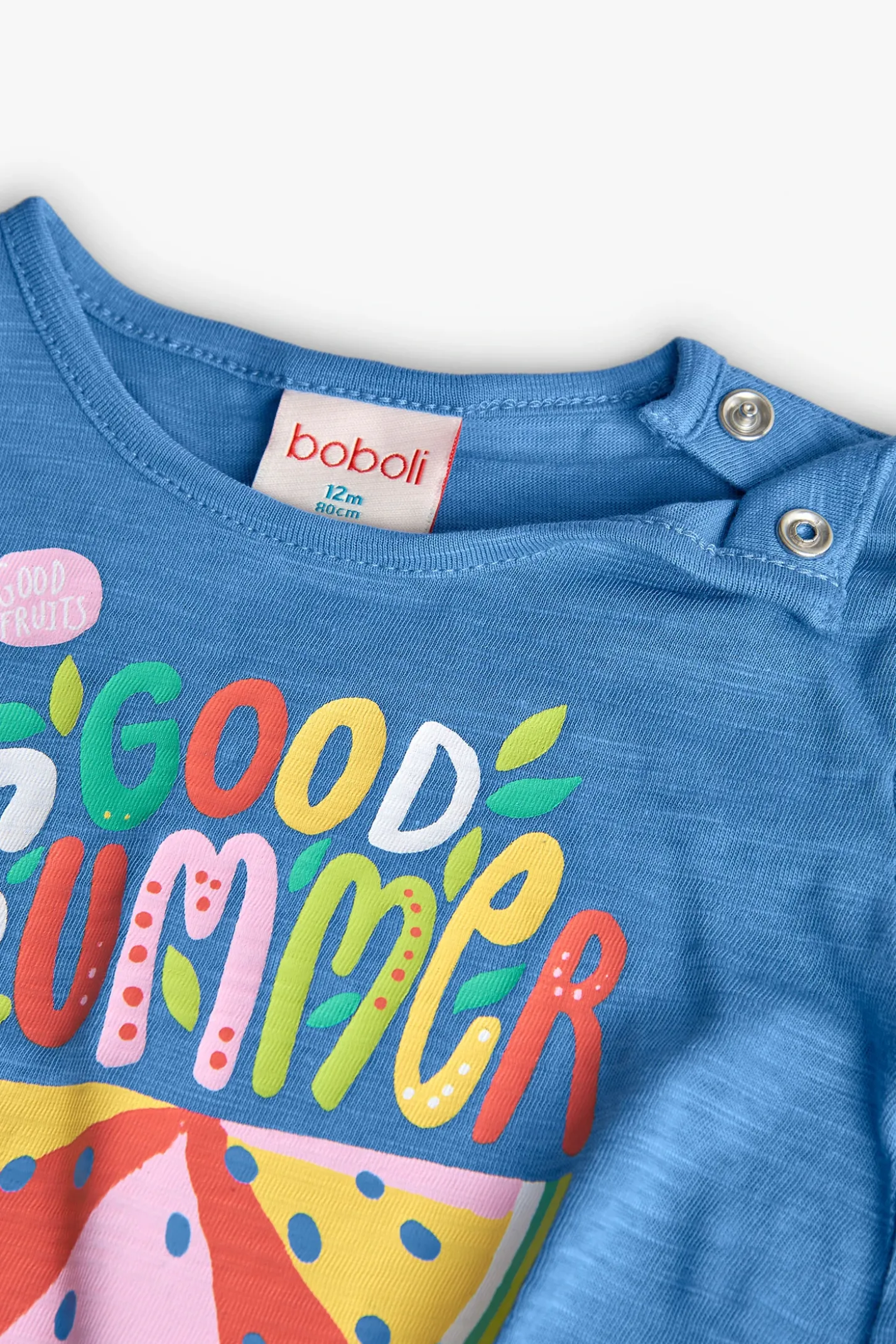 Maglietta in maglia per bambina di colore blu.
