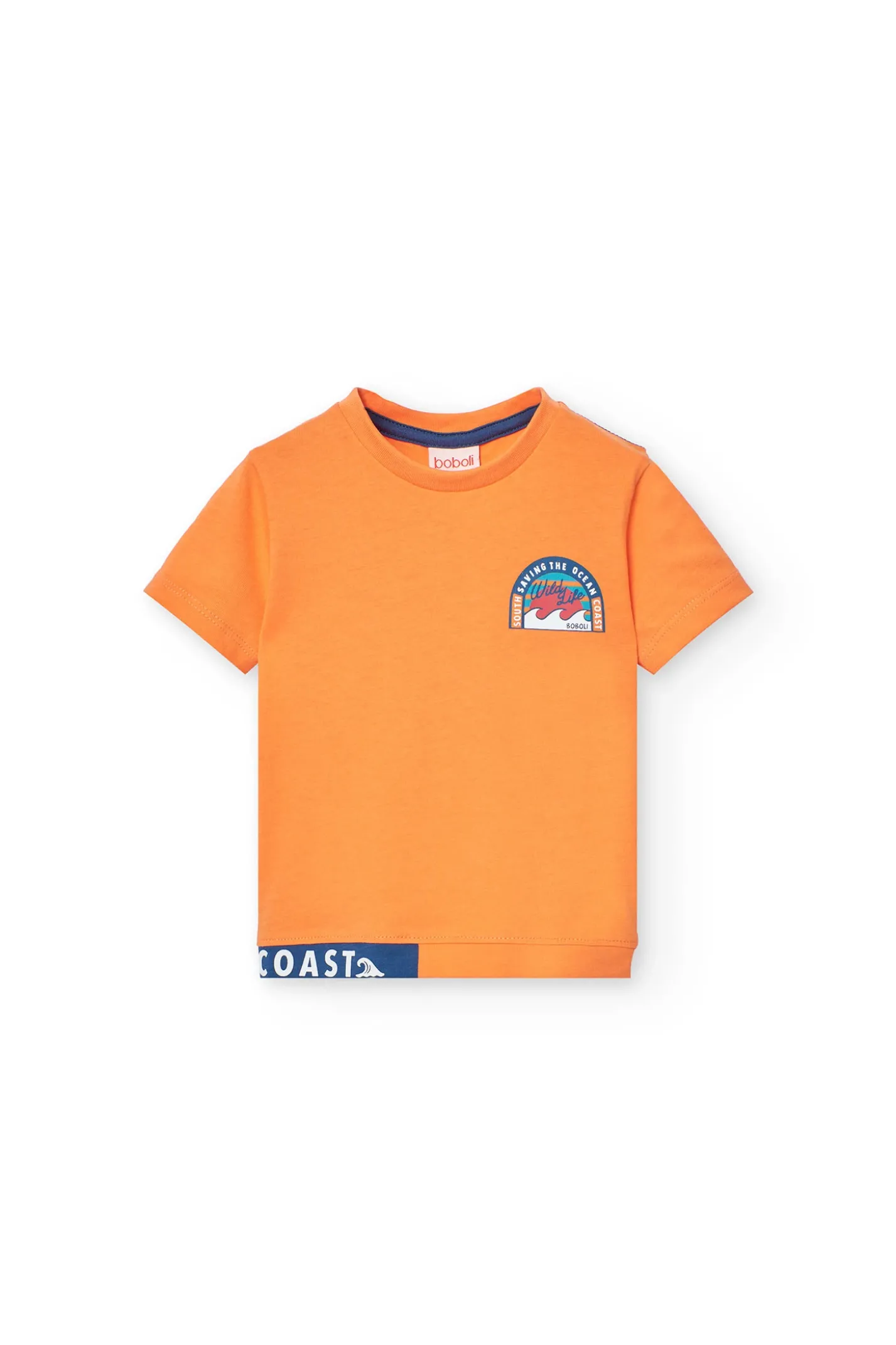 Maglietta in maglia per neonato di colore arancione
