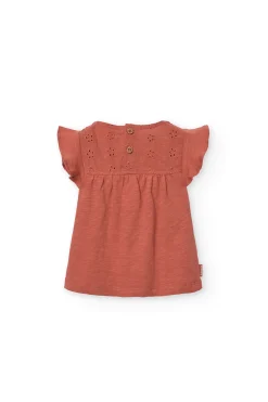 Maglietta in maglia per neonata di colore arancione