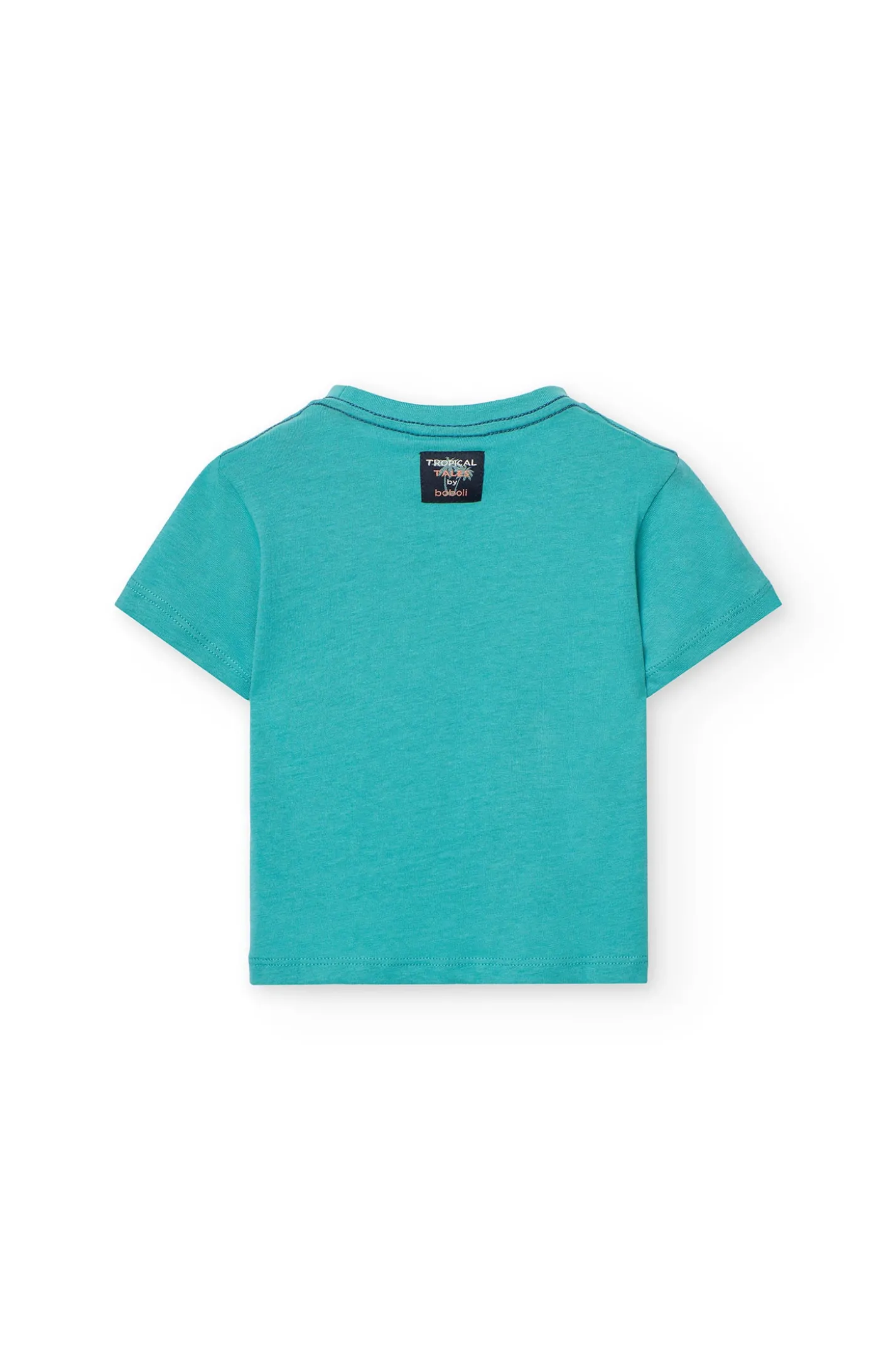 Maglietta in maglia per neonato in verde con stampa di lettere.