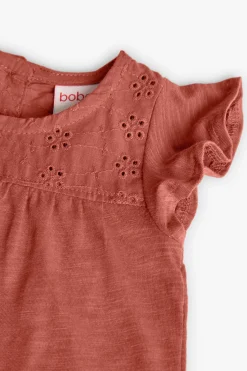 Maglietta in maglia per neonata di colore arancione
