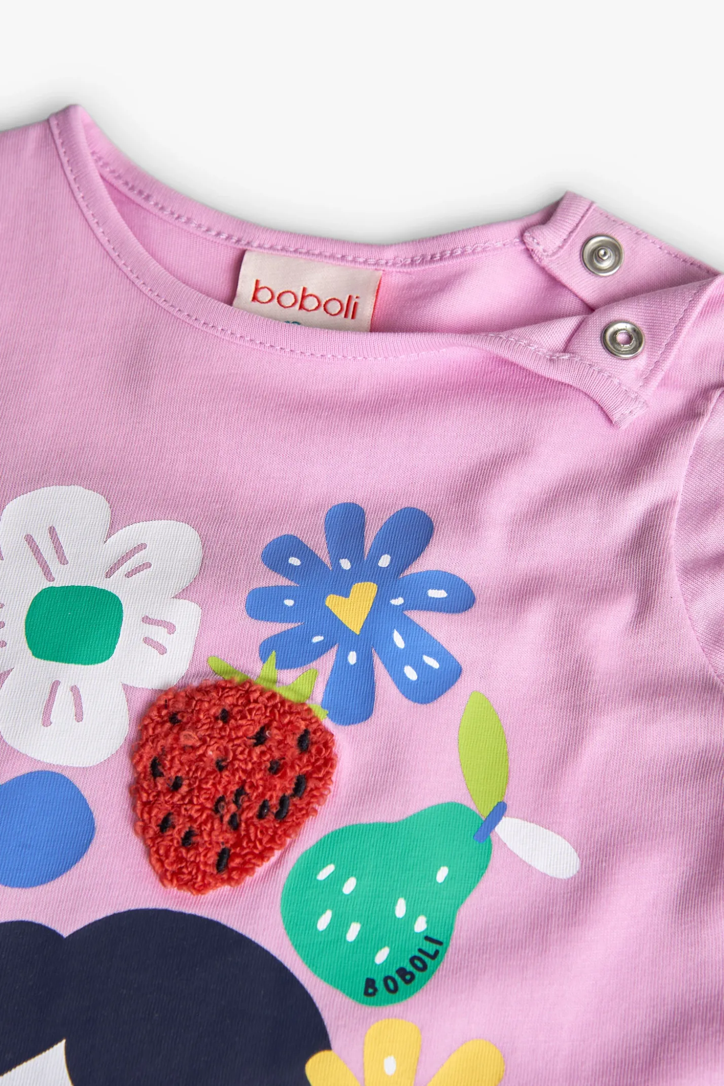 Maglietta lunga in maglia per bambina in colore rosa