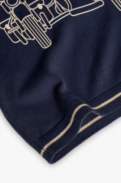 Maglione in maglia per bambino di colore blu marino