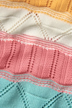 Maglione lavorato a maglia per neonata di colore giallo
