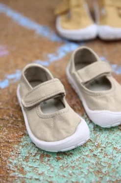 Mercedes Bosco barefoot in tela color ghiaccio