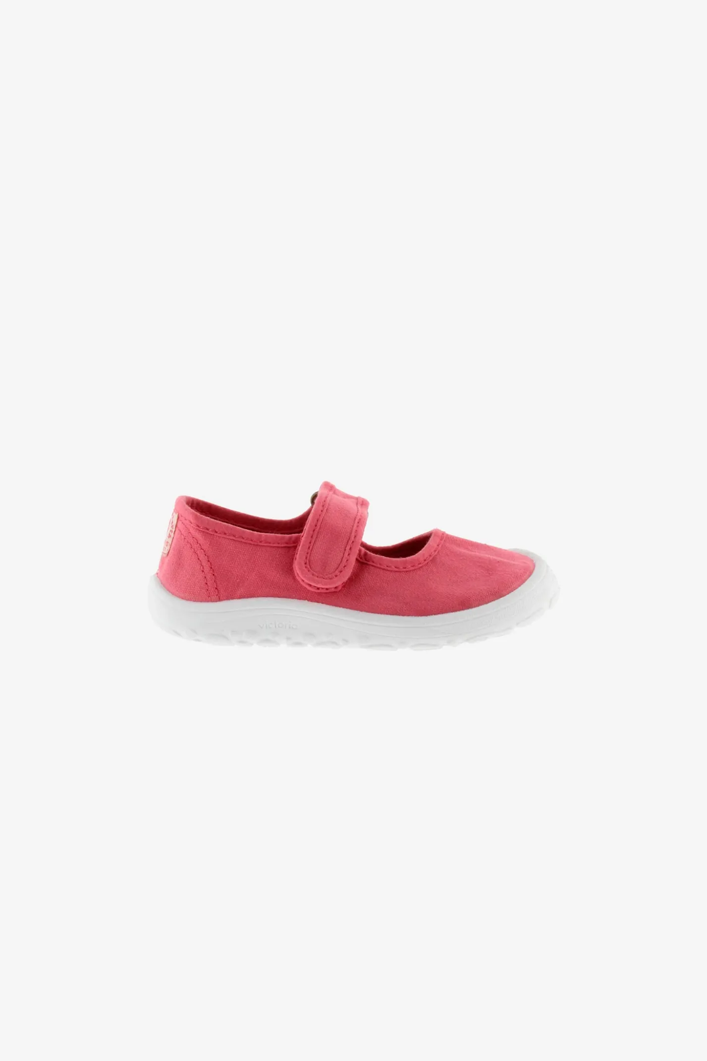 Mercedes Bosco barefoot in tela color fragola