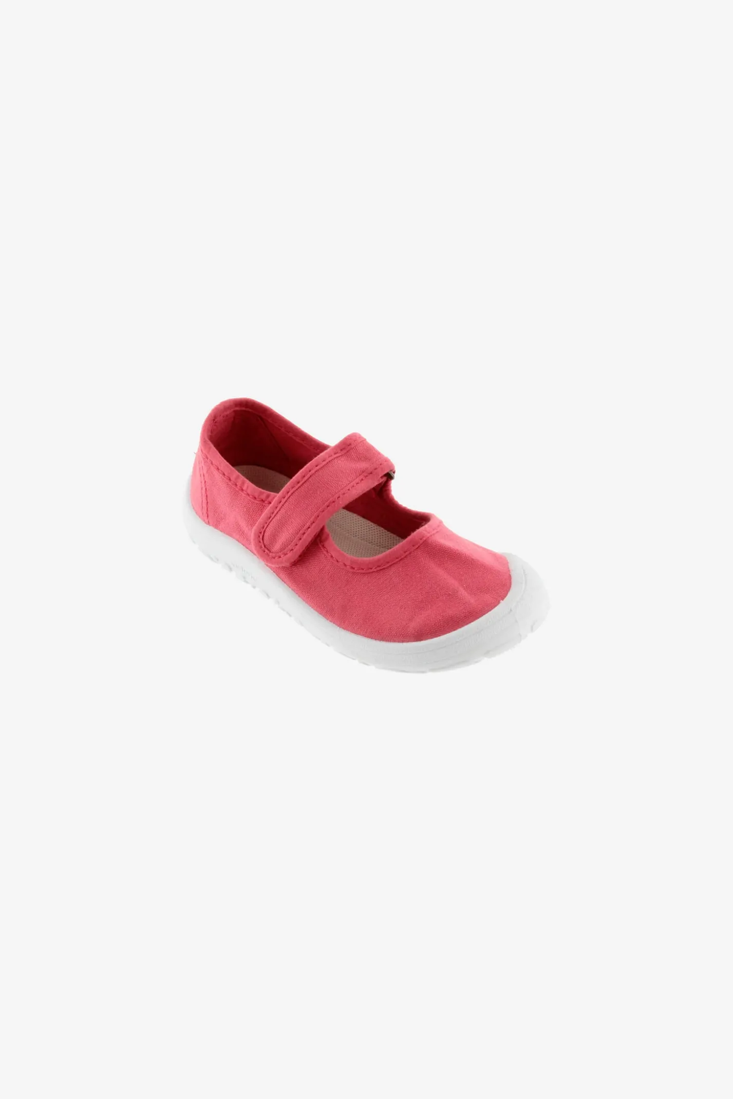 Mercedes Bosco barefoot in tela color fragola
