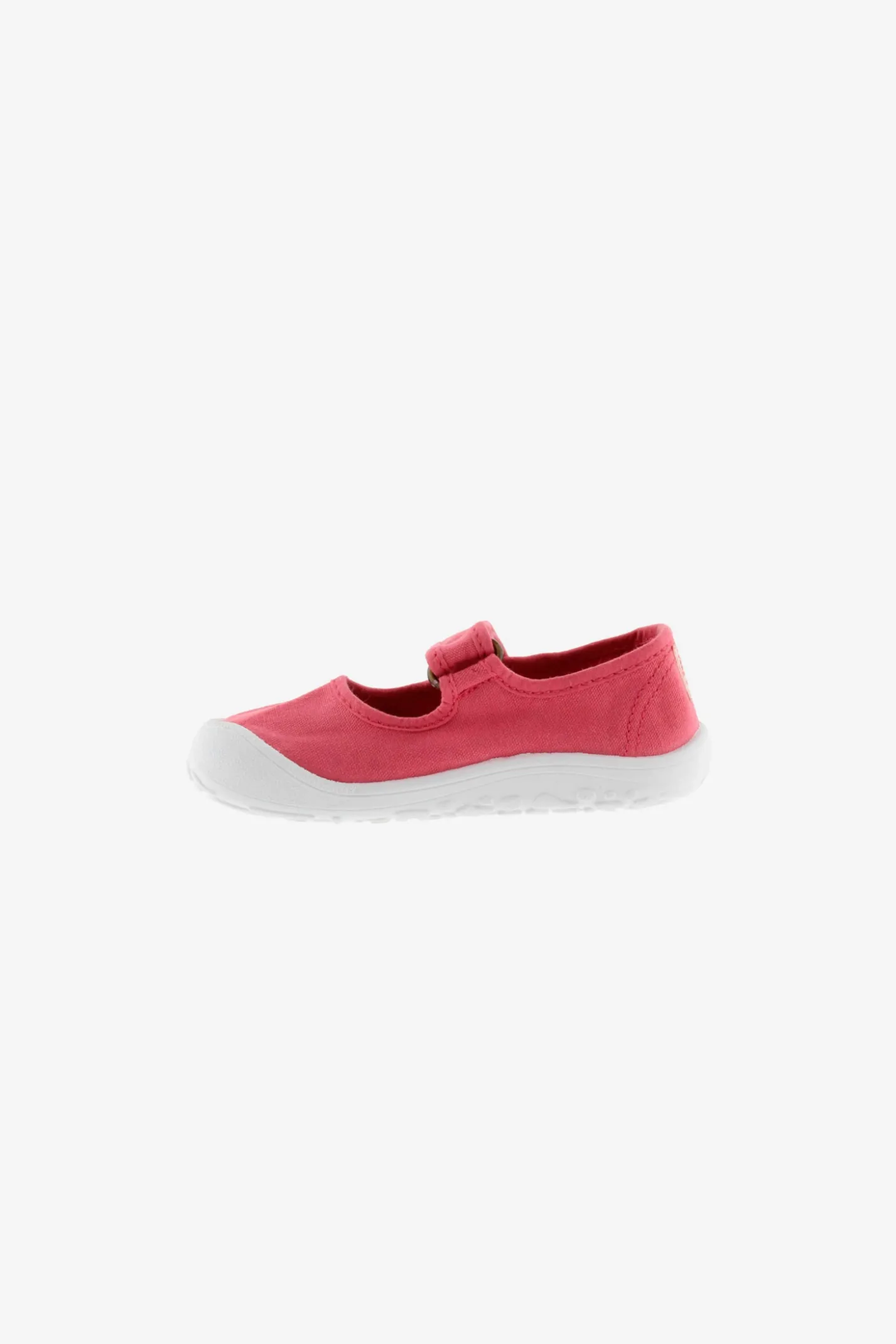 Mercedes Bosco barefoot in tela color fragola