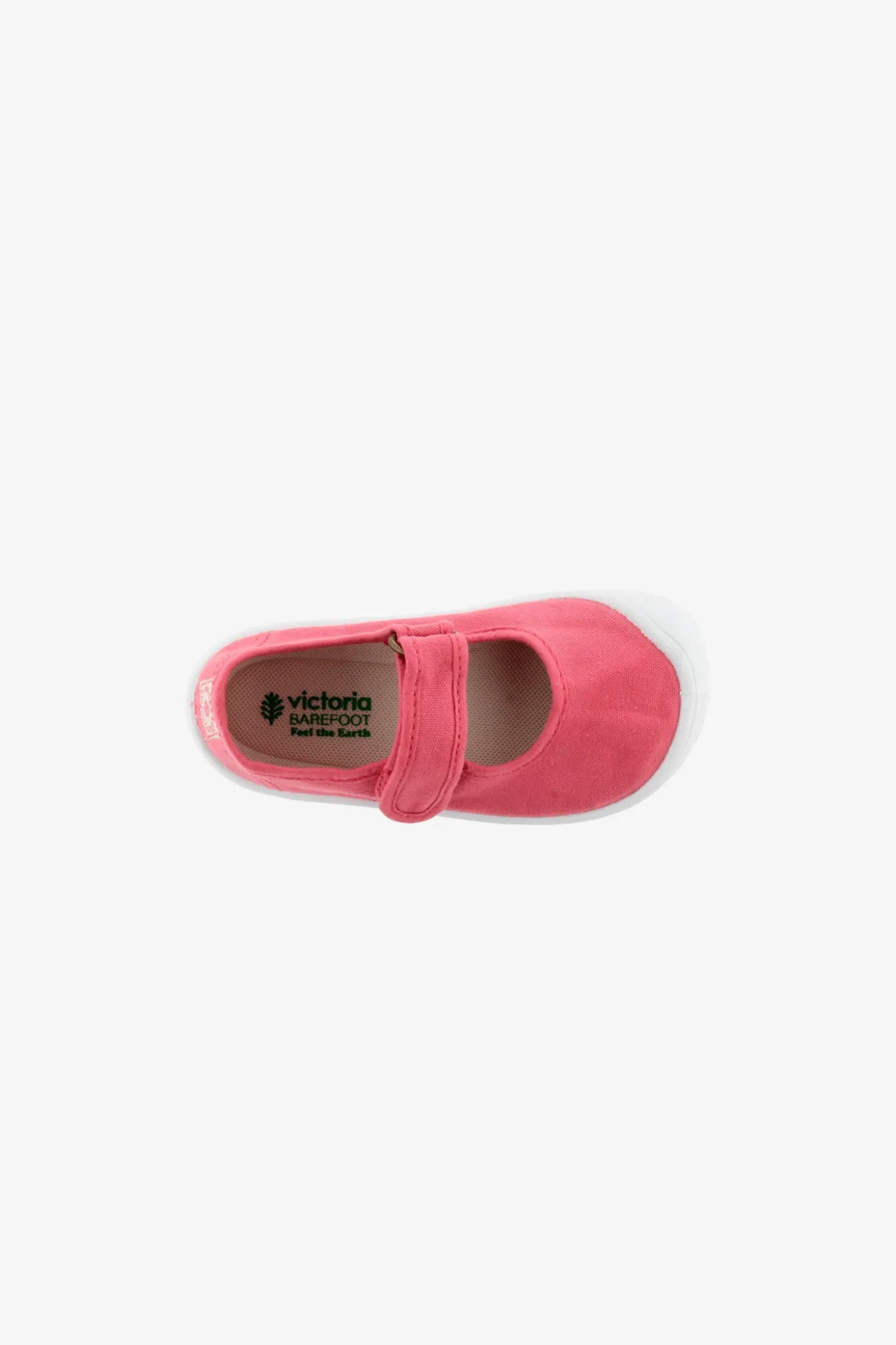 Mercedes Bosco barefoot in tela color fragola