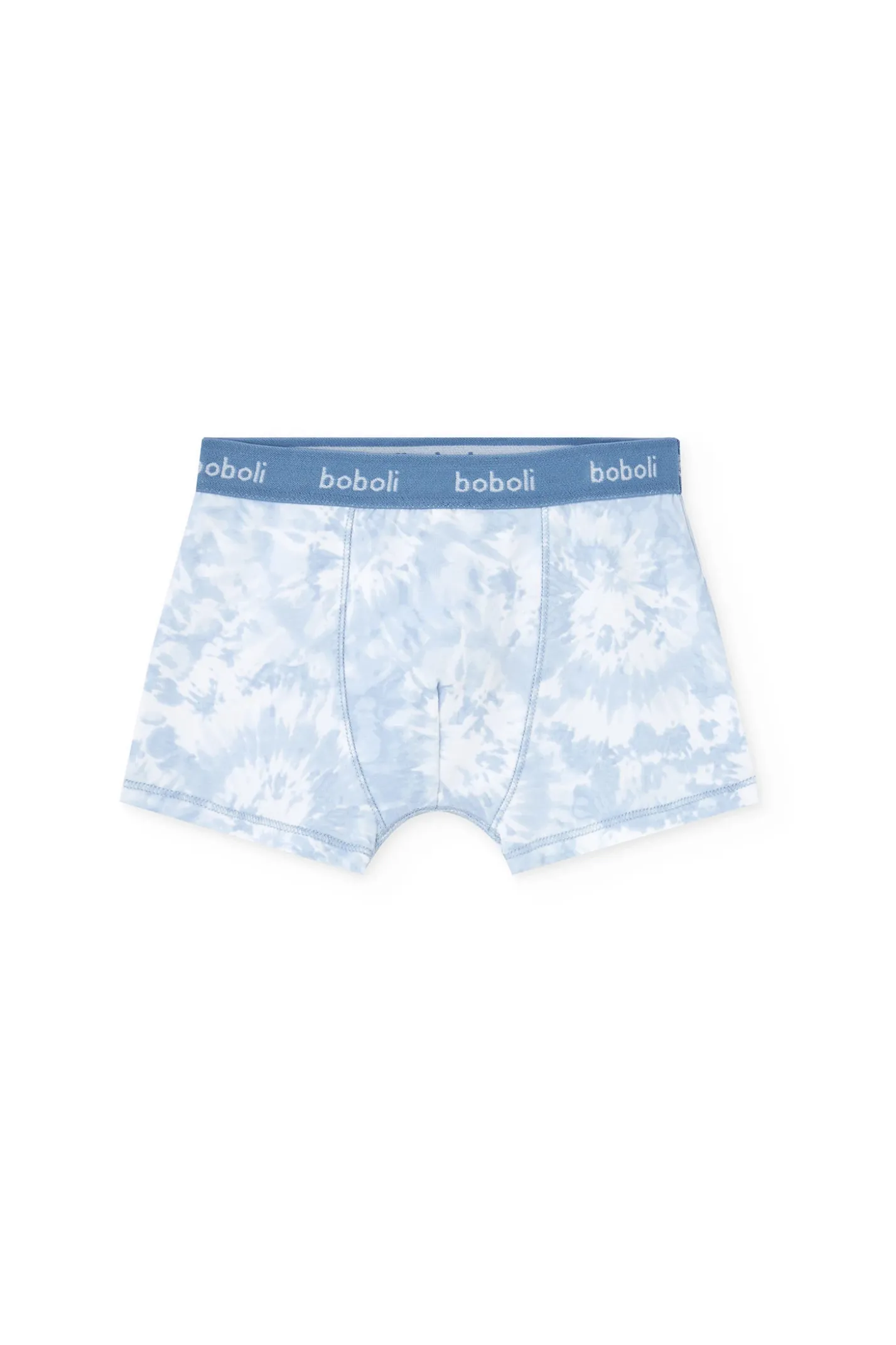 Pacco da 3 boxer in maglia per bambino in tonalità blu con stampa