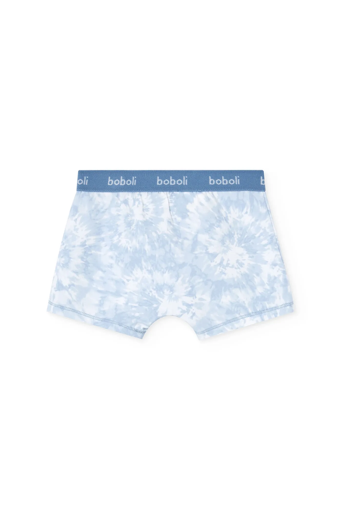 Pacco da 3 boxer in maglia per bambino in tonalità blu con stampa