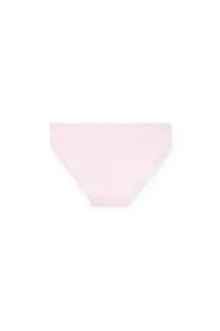 Pacco da 3 mutandine in maglia per bambina nei colori verde, rosa e bianco.