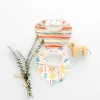 Pacco di 2 bavaglini in maglia per bebé in colori multicolore