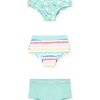 Pacco di 3 mutandine in maglia per bambina con stampa colorata