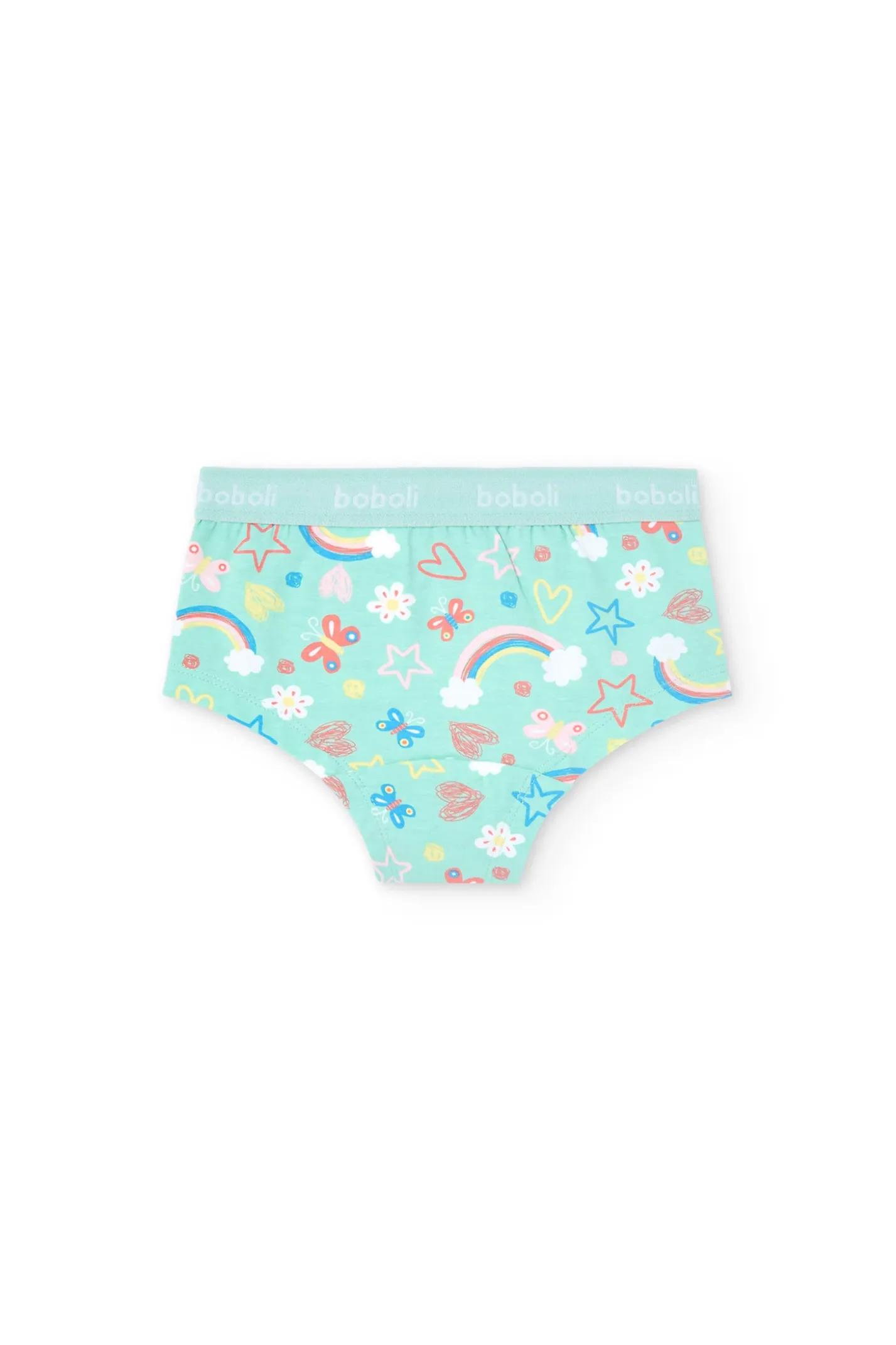 Pacco di 3 mutandine in maglia per bambina con stampa colorata