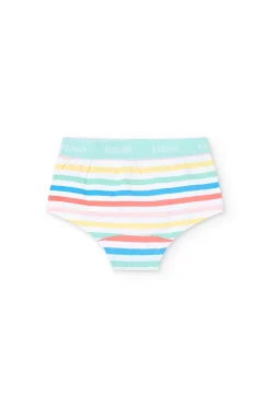 Pacco di 3 mutandine in maglia per bambina con stampa colorata