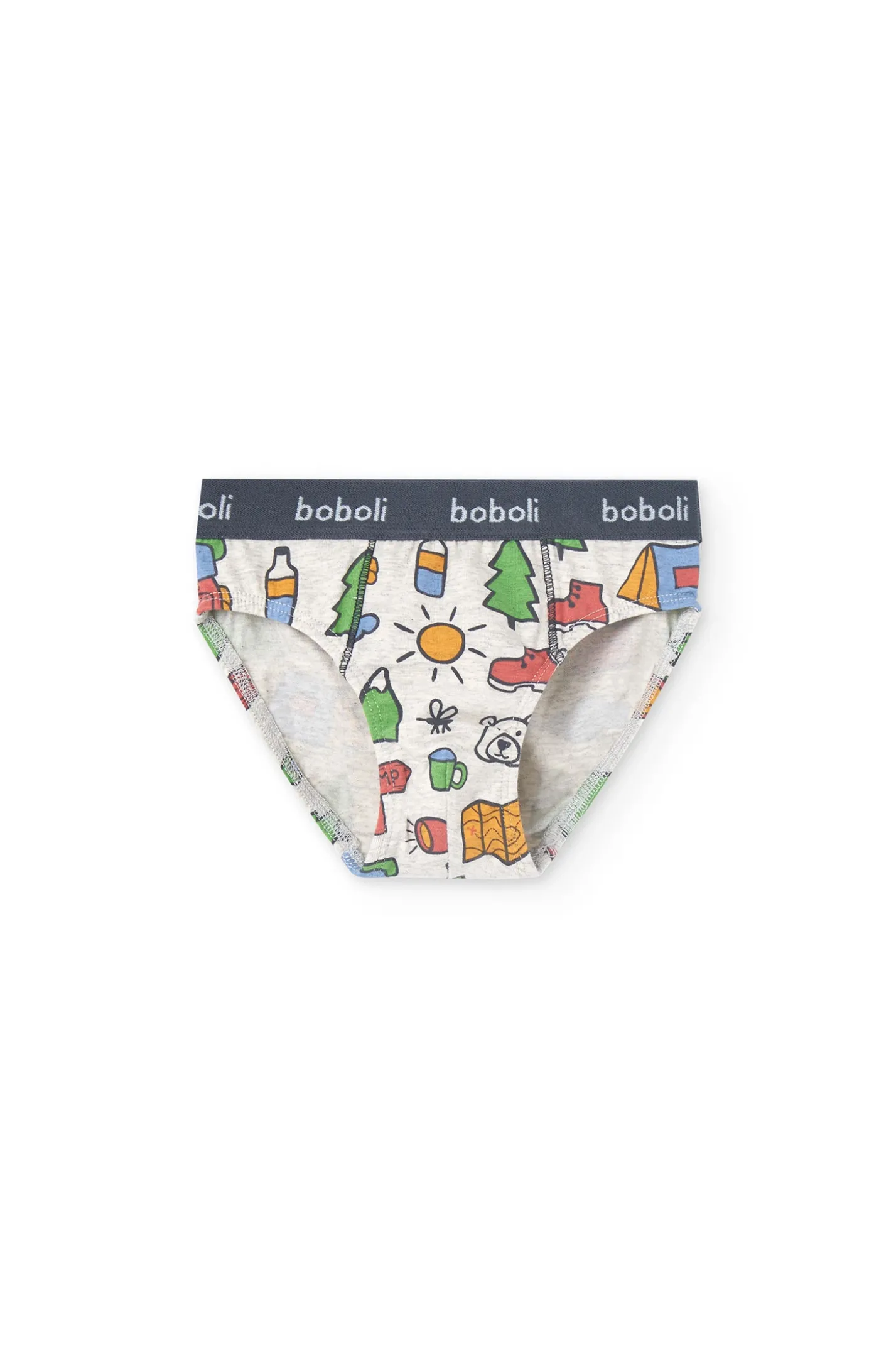 Pacco di 3 slip in maglia per bambino di colore arancione.