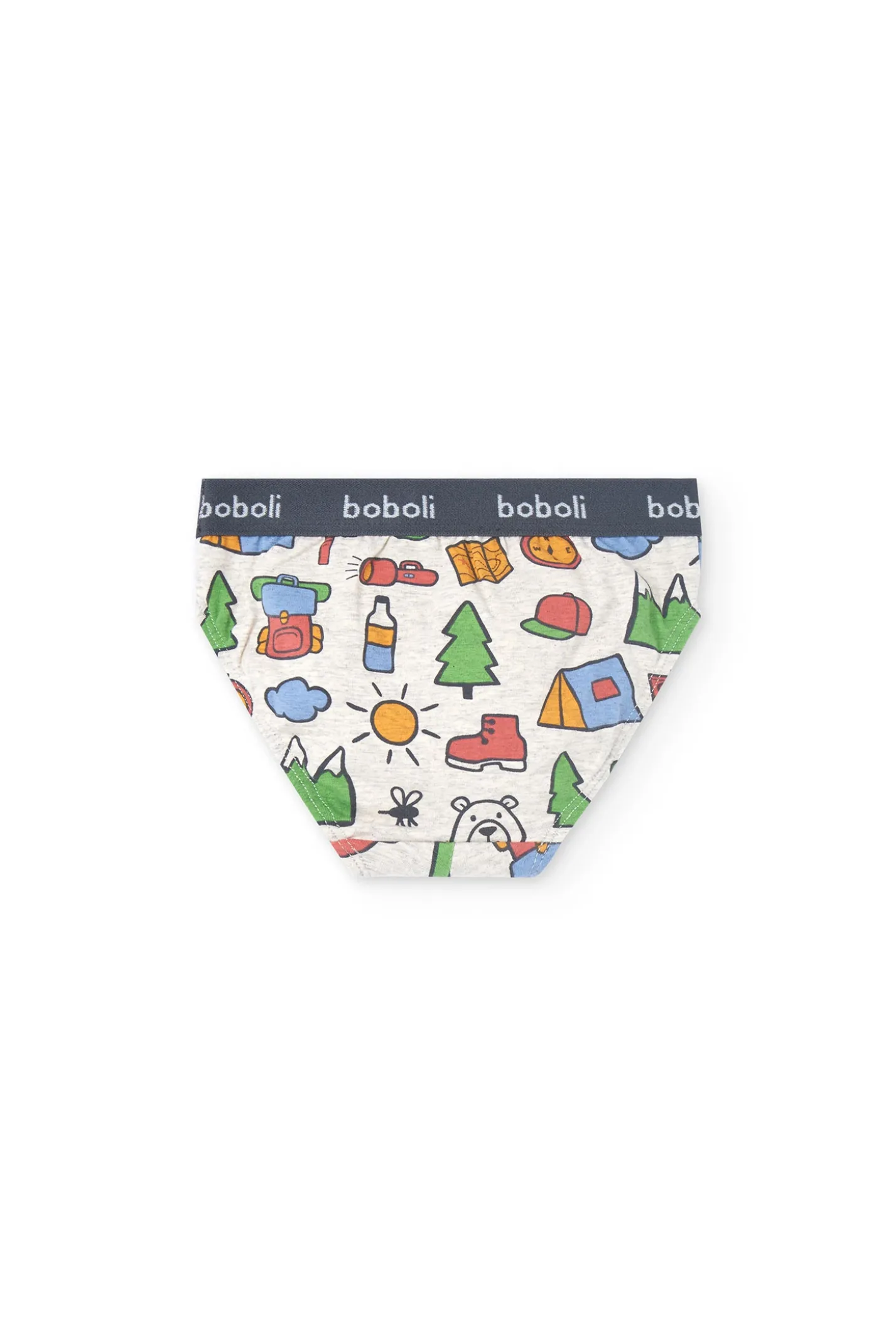 Pacco di 3 slip in maglia per bambino di colore arancione.
