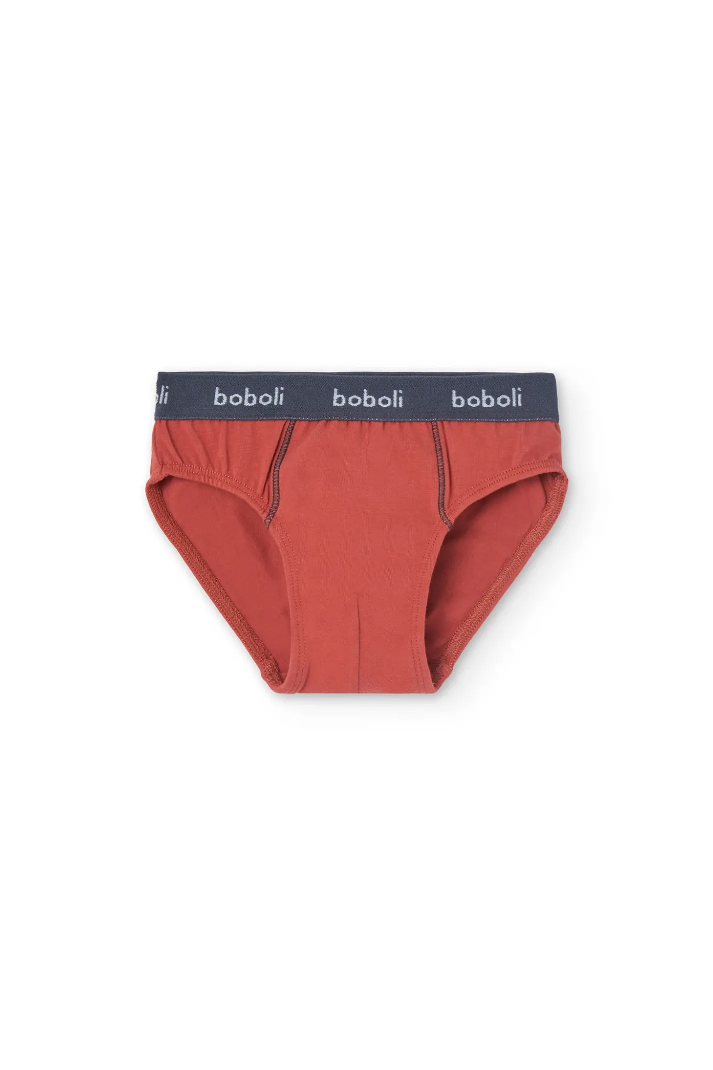 Pacco di 3 slip in maglia per bambino di colore arancione.